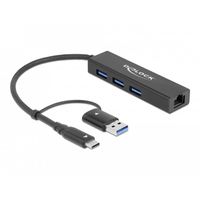 DeLOCK 64149 laptop dock & poortreplicator USB 3.2 Gen 1 (3.1 Gen 1) Type-A + Type-C Zwart - thumbnail