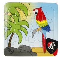 LG-Imports legpuzzel Piraat Papegaai junior hout 16 stukjes