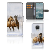 Nokia G10 | G20 Telefoonhoesje met Pasjes Paarden - thumbnail