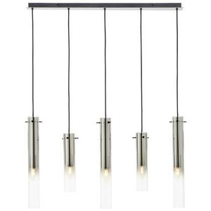 Brilliant Glasini Hanglamp 5-lichts - Zwart/Gerookt Glas