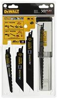 DEWALT XR Extreme Runtime DT99551 reciprozaagbladen set (voor reciprozagen, met universele schacht, 8-delig, totale lengtes: 152, 203 en 230 mm, HCS en bi-metalen bladeren) 1 stuk