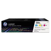 HP 126A Toner cartridge Cyaan, Geel, Magenta, 3 kleuren 3-Pack (Standaard Capaciteit) (CF341A) origineel van HP