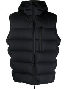 Moncler gilet matelassé à capuche - Noir