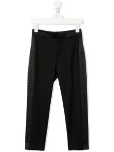 Balmain Kids legging à bande logo - Noir