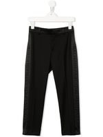 Balmain Kids legging à bande logo - Noir - thumbnail