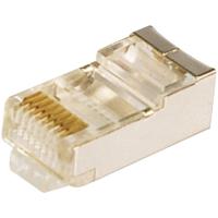 LogiLink RJ45-connector CAT5e MP0003 Stekker, recht Aantal polen: 8P8C Zilver 100 stuk(s) - thumbnail