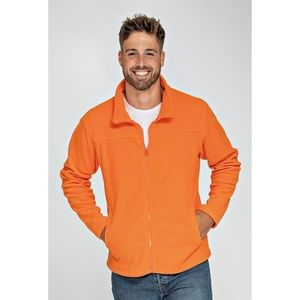 Warme fleecetrui oranje met rits voor volwassenen 2XL (44/56)  -