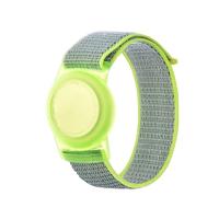 By Qubix - AirTag nylon loop bandje - S/M - Groen - Geschikt voor kinderen
