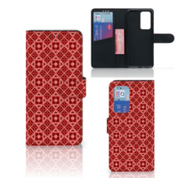 Huawei P40 Pro Telefoon Hoesje Batik Rood - thumbnail