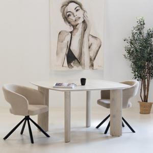 Eettafel Sieb Naturel Vierkant 130cm - Giga Meubel