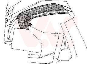 Binnenspatscherm VAN WEZEL, Inbouwplaats: Links voor, u.a. fÃ¼r Mercedes-Benz