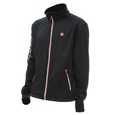 Dam Effzett Microfleece Jacket Zwart-Rood Fleecejack Dam Effzett Microfleece Jacket Zwart-Rood Fleecejack