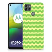 Motorola Moto G9 Power TPU bumper Waves Green - thumbnail