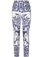 Dolce & Gabbana jean skinny Grace à imprimé Majolica - Bleu