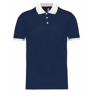 Poloshirt Sport Pro premium quality - navy/wit - mesh polyester - voor heren 2XL  -