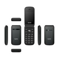 Qubo Senio telefoon met klep en 4G X-209, zwart