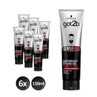 Schwarzkopf Got2b Gentleman Lightweight gel - 6x 150ml multiverpakking