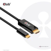 club3D CAC-1334 HDMI-kabel HDMI / USB-C Aansluitkabel HDMI-A-stekker, USB-C stekker 1.80 m Zwart