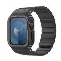 Apple Watch Series 9/8/SE (2022)/7/SE/6/5/4/3/2/1 Dux Ducis OA One-piece bandje met case - 41mm/40mm/38mm - Zwart - thumbnail