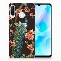 Huawei P30 Lite TPU Hoesje Pauw met Bloemen - thumbnail