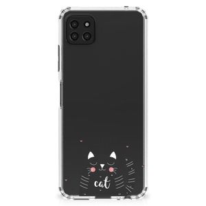 Samsung Galaxy A22 5G Stevig Bumper Hoesje Cat Good Day