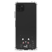 Samsung Galaxy A22 5G Stevig Bumper Hoesje Cat Good Day - thumbnail