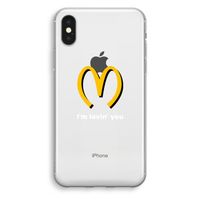 I'm lovin' you: iPhone X Transparant Hoesje