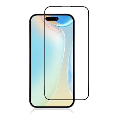 Skech Frontier Full-Fit gehard glas, compatibel met Apple iPhone 15 Pro, krasbestendige beschermfolie, anti-vingerafdrukcoating, 9H hardheid, 3D touch, onbreekbaar, zwart