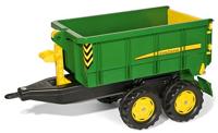 Rolly Toys rollyContainer John Deere 125098 Hook-afrol-kiepwagen met afzetbak, tweeassige aanhanger, voor kinderen van 3-10 jaar, groen