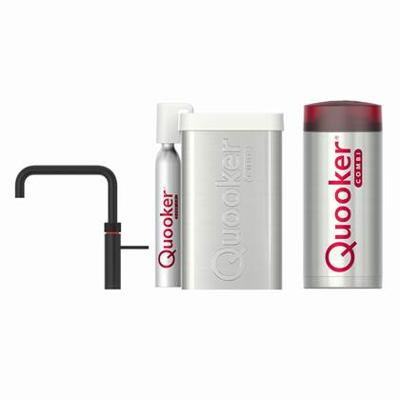 Quooker CUBE COMBI+ Fusion Square Zwart Kokendwaterkraan Quooker CUBE COMBI+ Fusion Square Zwart Kokendwaterkraan
