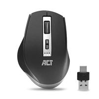 ACT Draadloze Muis, Bluetooth Of 2.4Ghz USB Mini Dongle, Multi-Device Muis, 2400 DPI, 7 Knoppen, Duimgreep - AC5145