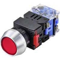 TRU COMPONENTS TC-9428108 LAS0-L-11/R/12V Druktoets 250 V 5 A 1x uit/(aan) Moment Rood IP40 1 stuk(s) - thumbnail