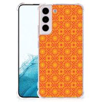 Samsung Galaxy S22 Plus Doorzichtige Silicone Hoesje Batik Oranje - thumbnail