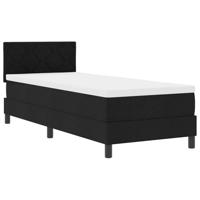 vidaXL Boxspring Bed met Matras & LED Zwart 80x200 cm Stof