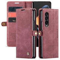 Caseme 013 Series Samsung Galaxy Z Fold4 Portemonnee Hoesje - Wijnrood - thumbnail