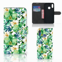 Honor 10 Lite Hoesje Orchidee Groen