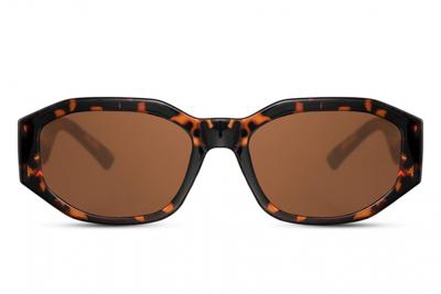 CWI zonnebril rechthoekig dames cat. 3 goud/bruin CWI zonnebril rechthoekig dames cat. 3 goud/bruin