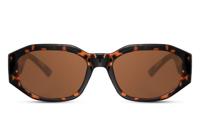 CWI zonnebril rechthoekig dames cat. 3 goud/bruin