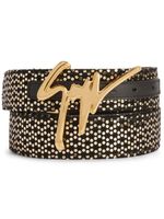 Giuseppe Zanotti ceinture à boucle logo - Or