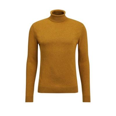 WE Fashion Fundamentals gemêleerde fijngebreide coltrui curry