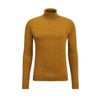 WE Fashion Fundamentals gemêleerde fijngebreide coltrui curry