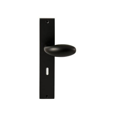 Hardbrass Knopkruk Golf op rechthoekig langschild sleutelgat 72mm - zwart Hardbrass Knopkruk Golf op rechthoekig langschild sleutelgat 72mm - zwart