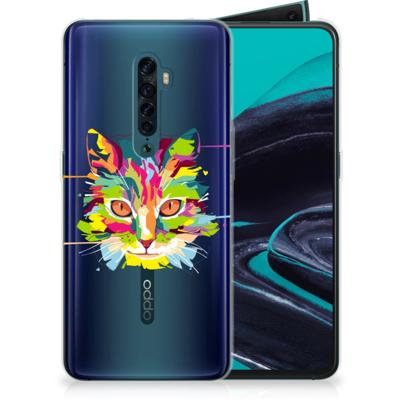 OPPO Reno 2 Telefoonhoesje met Naam Cat Color