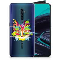 OPPO Reno 2 Telefoonhoesje met Naam Cat Color