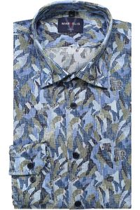 Marvelis Casual Modern Fit Overhemd blauw/groen, Motief