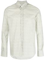 Canali chemise fleurie à manches longues - Vert