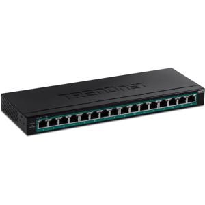 Trendnet TPE-TG160H netwerk-switch Unmanaged Gigabit Ethernet (10/100/1000) Power over Ethernet (PoE) 1U Zwart