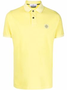 Stone Island polo à patch logo - Jaune