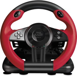 SpeedLink TRAILBLAZER Racing Wheel Stuurwiel USB PlayStation 3, PlayStation 4, PlayStation 4 Slim, PlayStation 4 Pro, PC, Xbox One, Xbox One S Rood/zwart Incl.