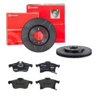 Remmenset, remschijf BREMBO, Remschijftype: Binnen geventileerd, Inbouwplaats: Vooras, u.a. für Vauxhall, Opel, Chevrolet